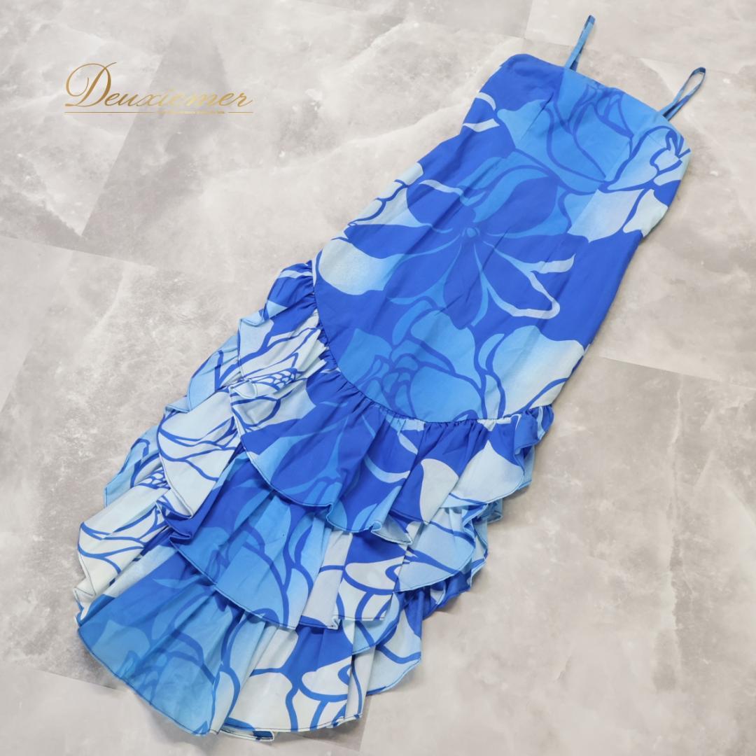 【ハワイ製 フラダンス衣装】ブルー CC Fashions ワンピース 青 水色 ハワイ製 フラダンス衣装】ブルー CC Fashions ワンピース 青