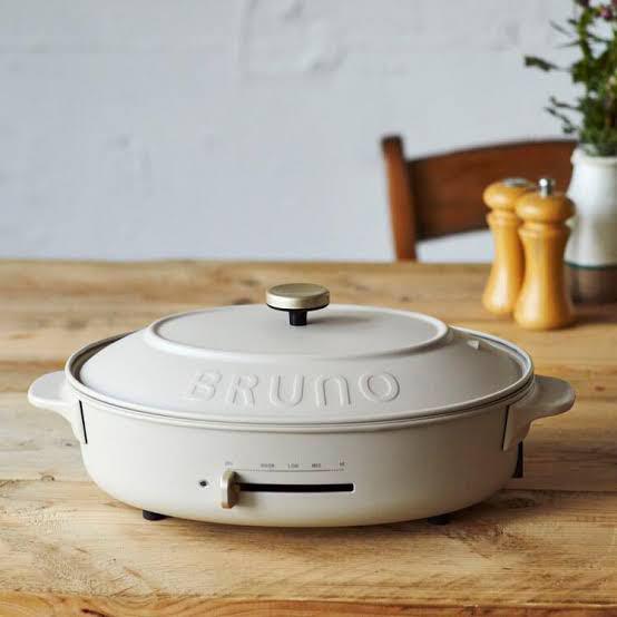 BRUNO crassy オーバルホットプレート グレージュ