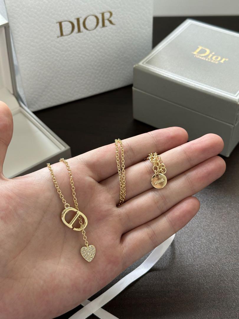Dior ゴールド ハートチャーム ネックレス