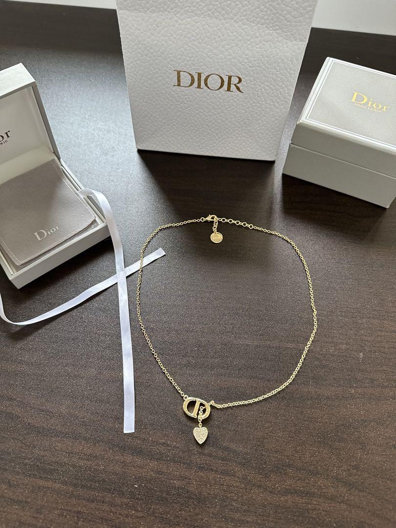 Dior ゴールド ハートチャーム ネックレス