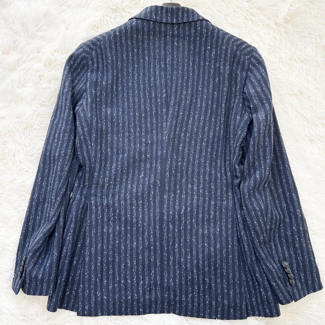 【リネン混合】TAGLIATORE テーラードジャケット 春夏用 ピンバッジ