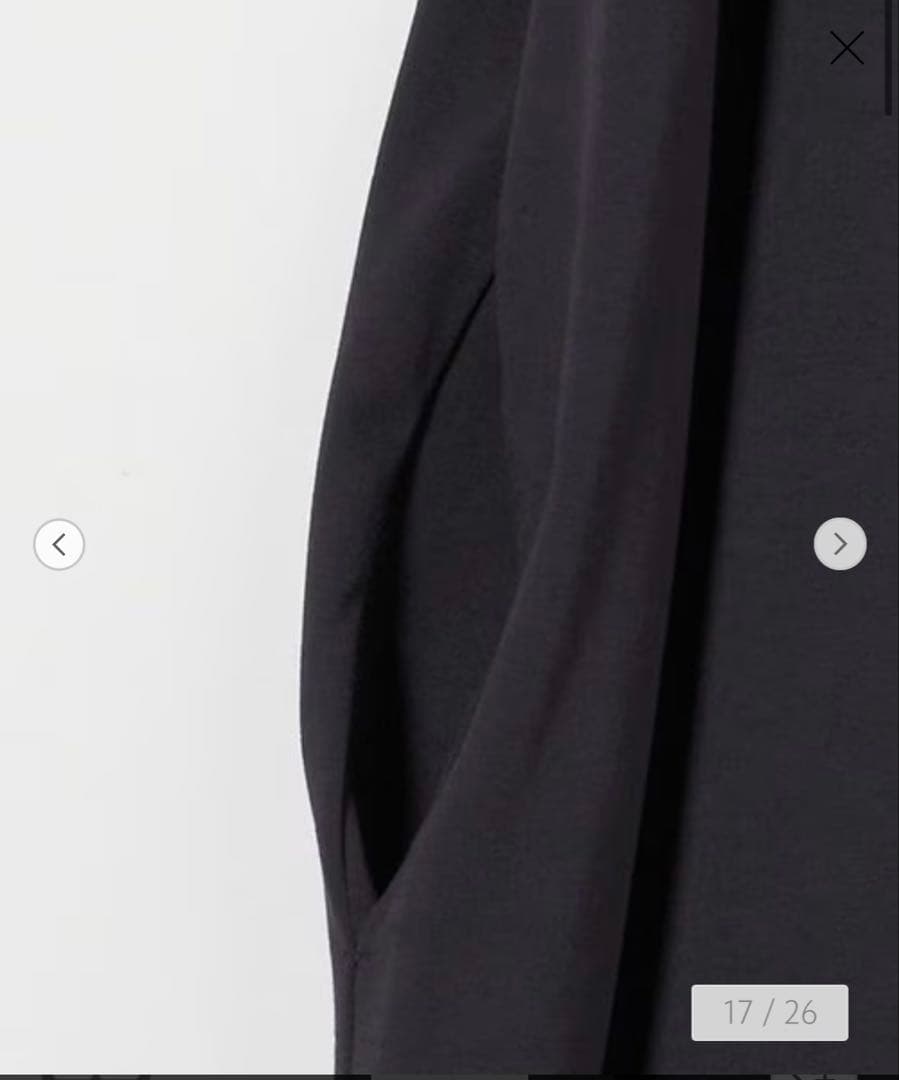 UNITED ARROW コンビパフスリーブワンピース ウォッシャブル