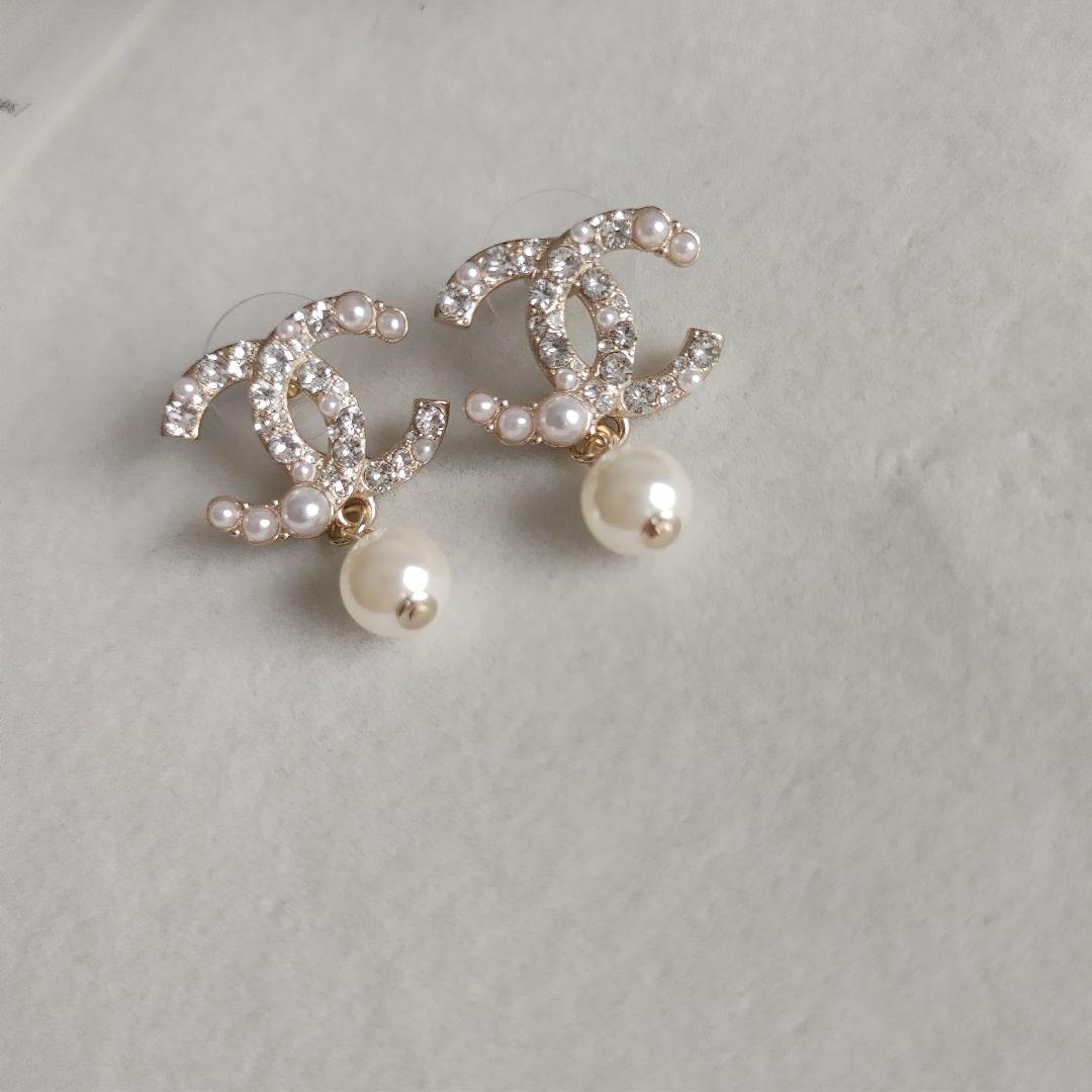 ココマーク パール ピアス