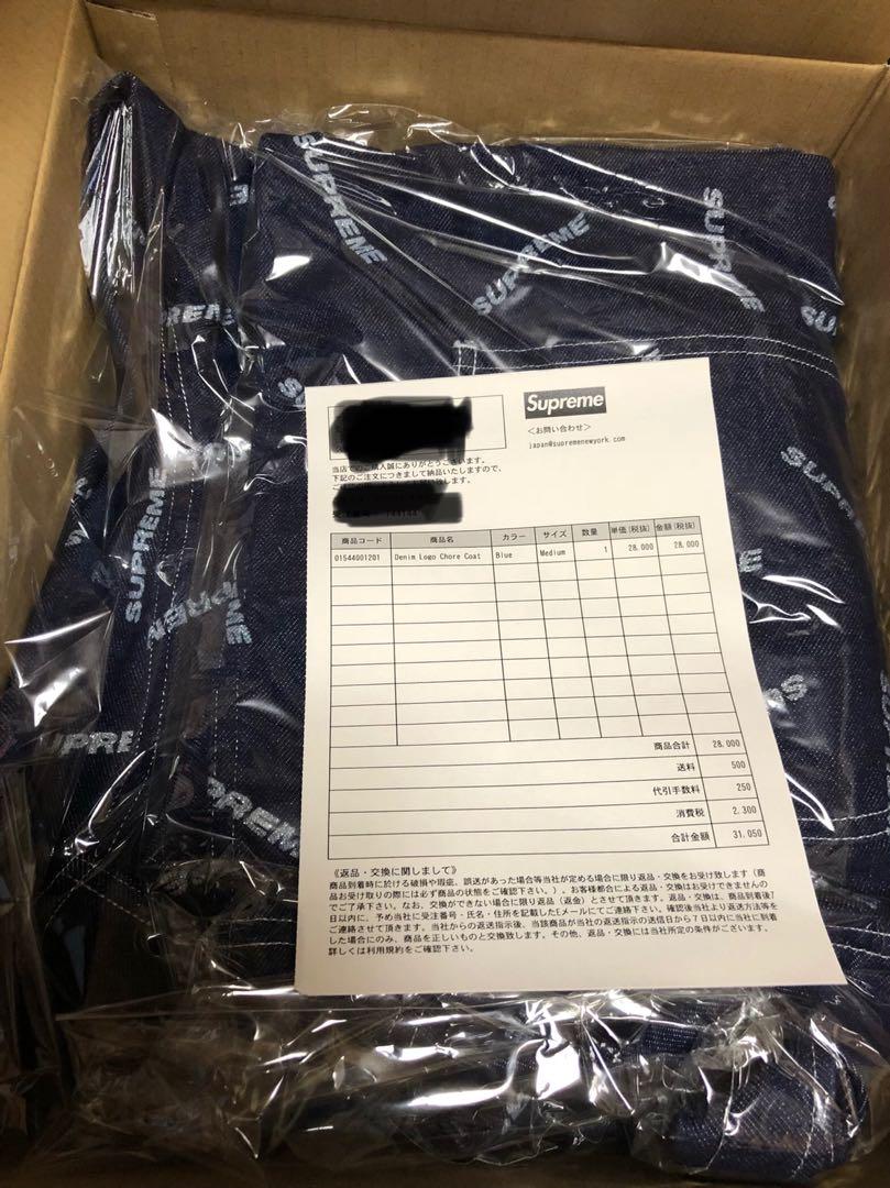 ジャケット・アウター supreme denim logo chore coat north face