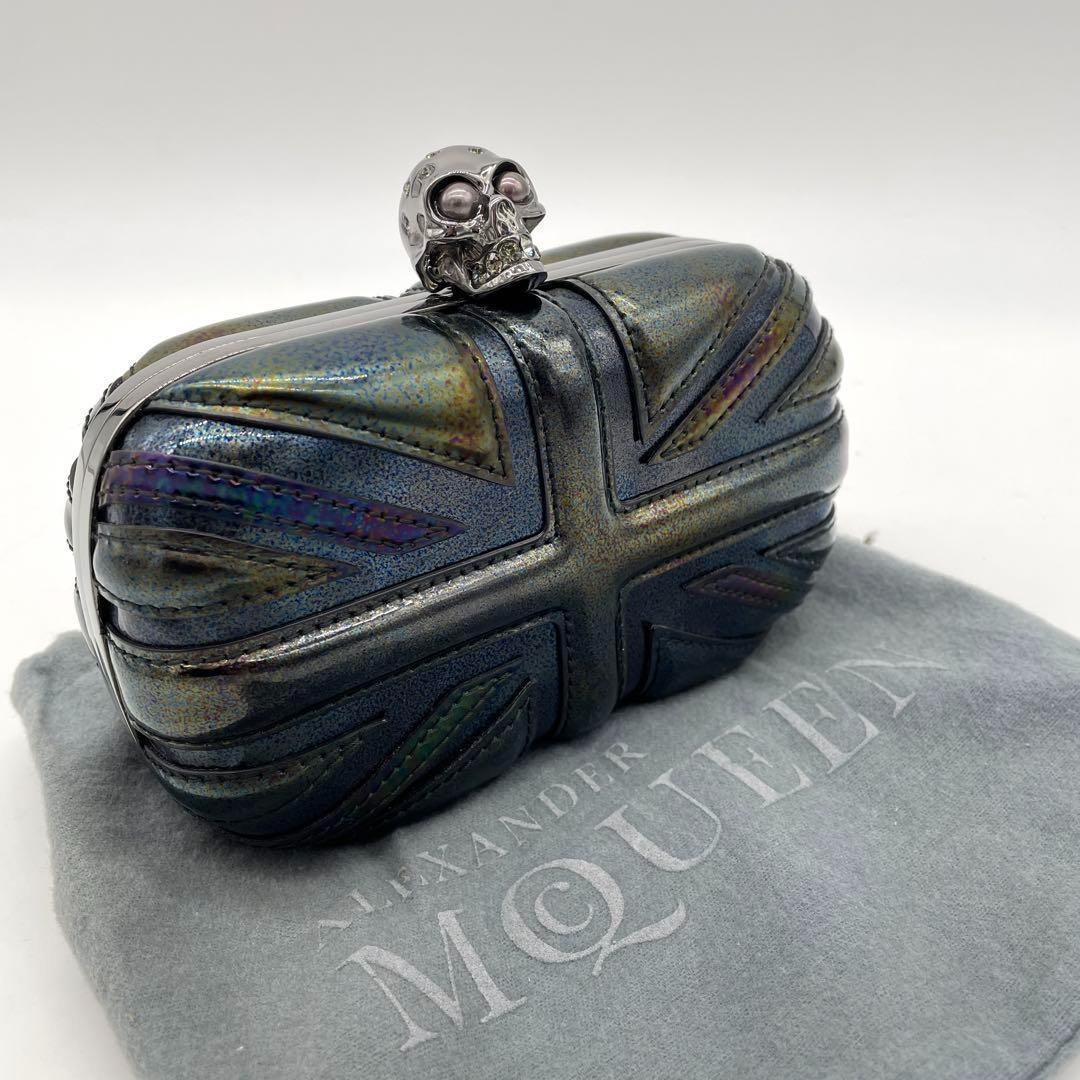アレキサンダーマッククイーン ポーチ スカル サイバーカラーALEXANDER McQUEEN