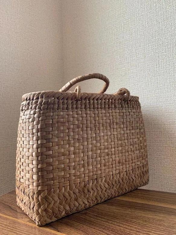 山葡萄 山葡萄籠バッグ 手作り 山葡萄かごバッグ 内布あり 二種