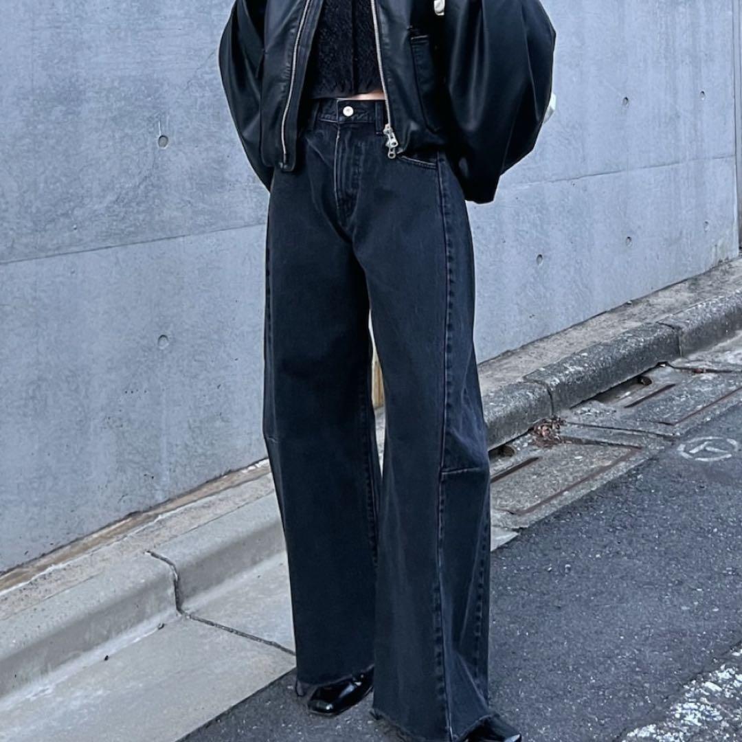 パンツ moussy REMAKE WIDE STRAIGHT