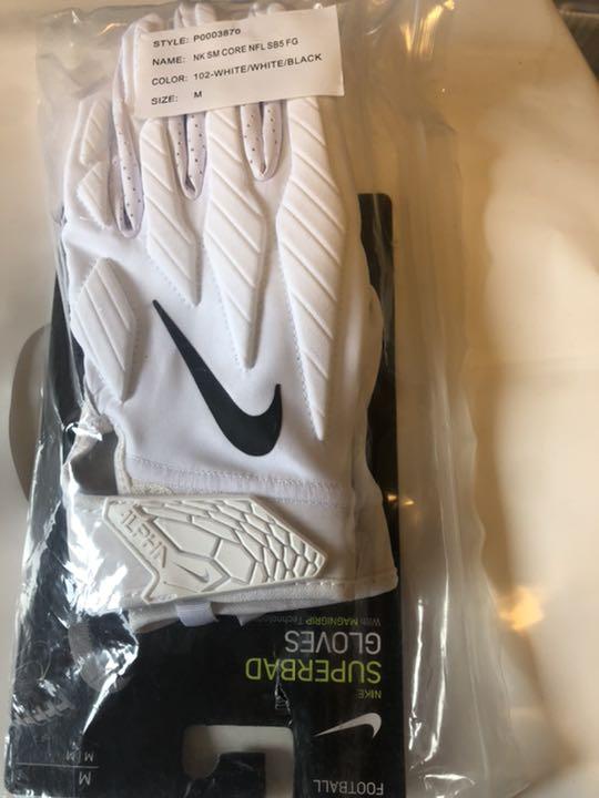 うという☻ NIKE SUPERBAD 5.0 GLOVE NFL WHITE MEDIUM T5gi4-m74102293405 ります