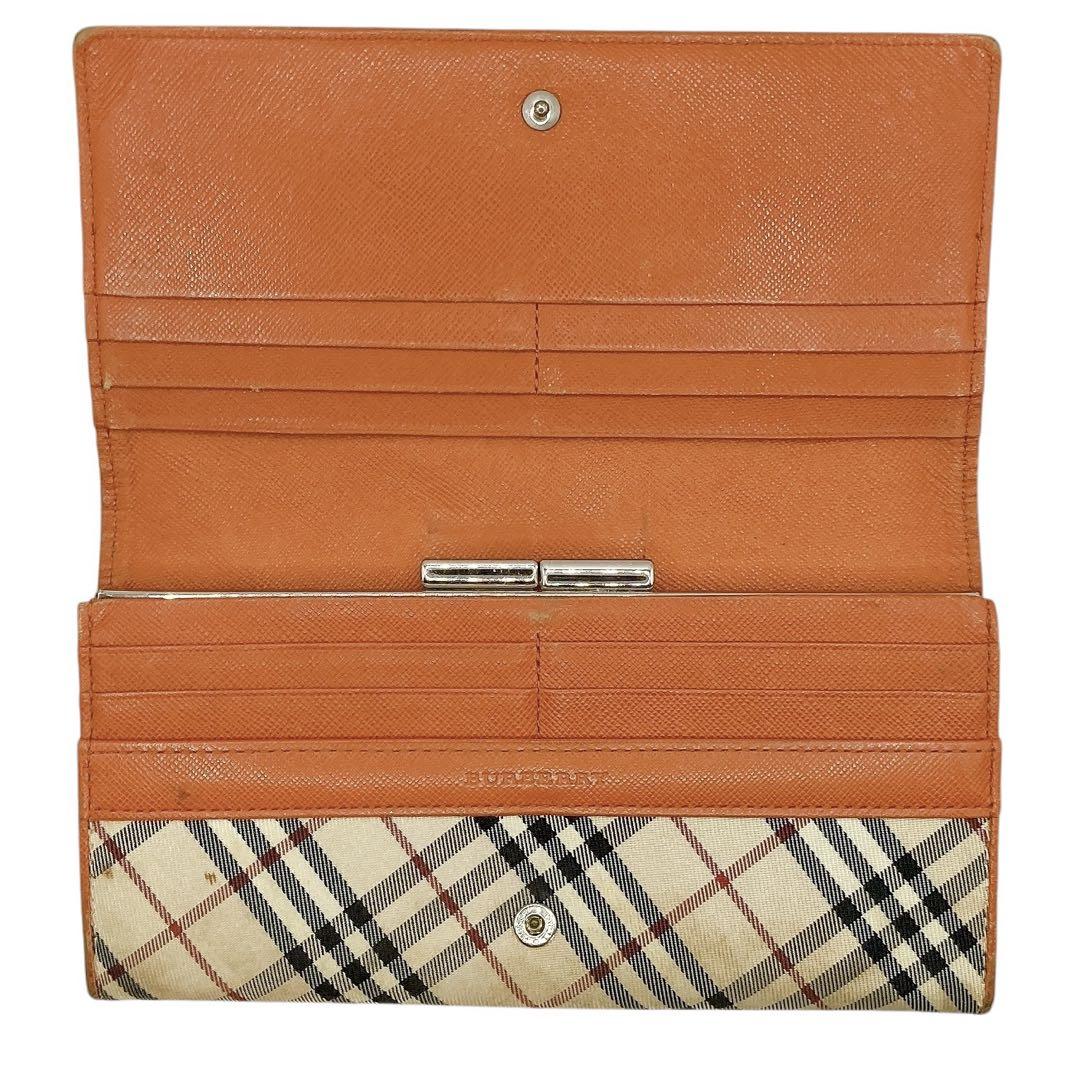 BURBERRY✨バーバリー　長財布　がま口　ノバチェック　カード10枚　大容量