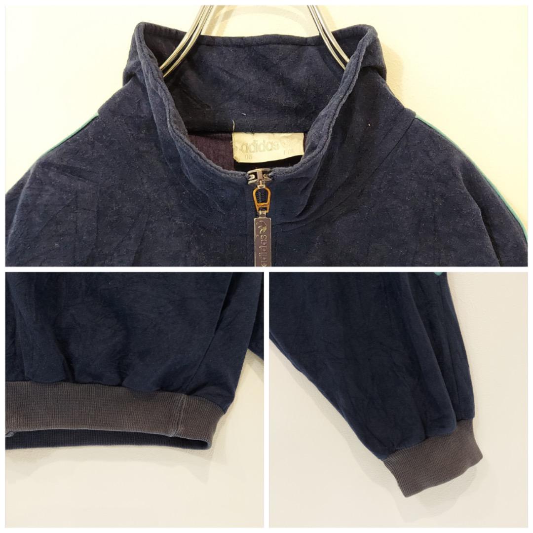 adidas アディダス トラックジャケット 古着 80s M 紺 13117
