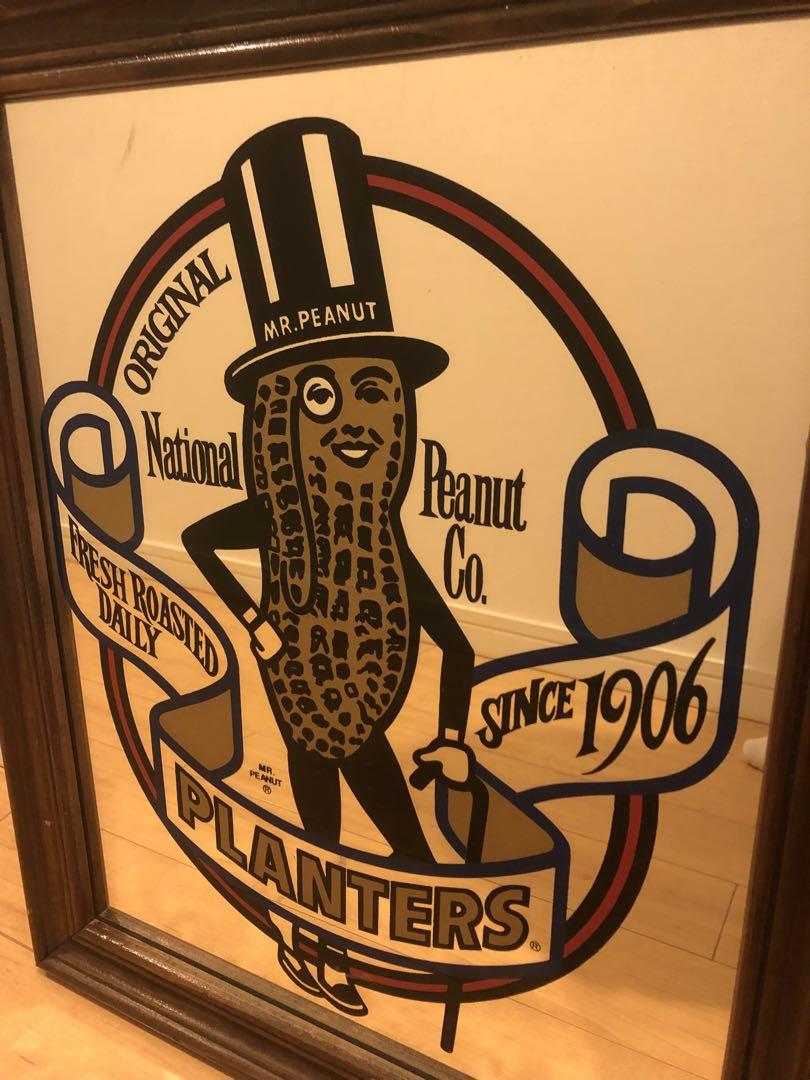 ミスターピーナッツMR PEANUT ビンテージ ミラー 鏡　パブミラー