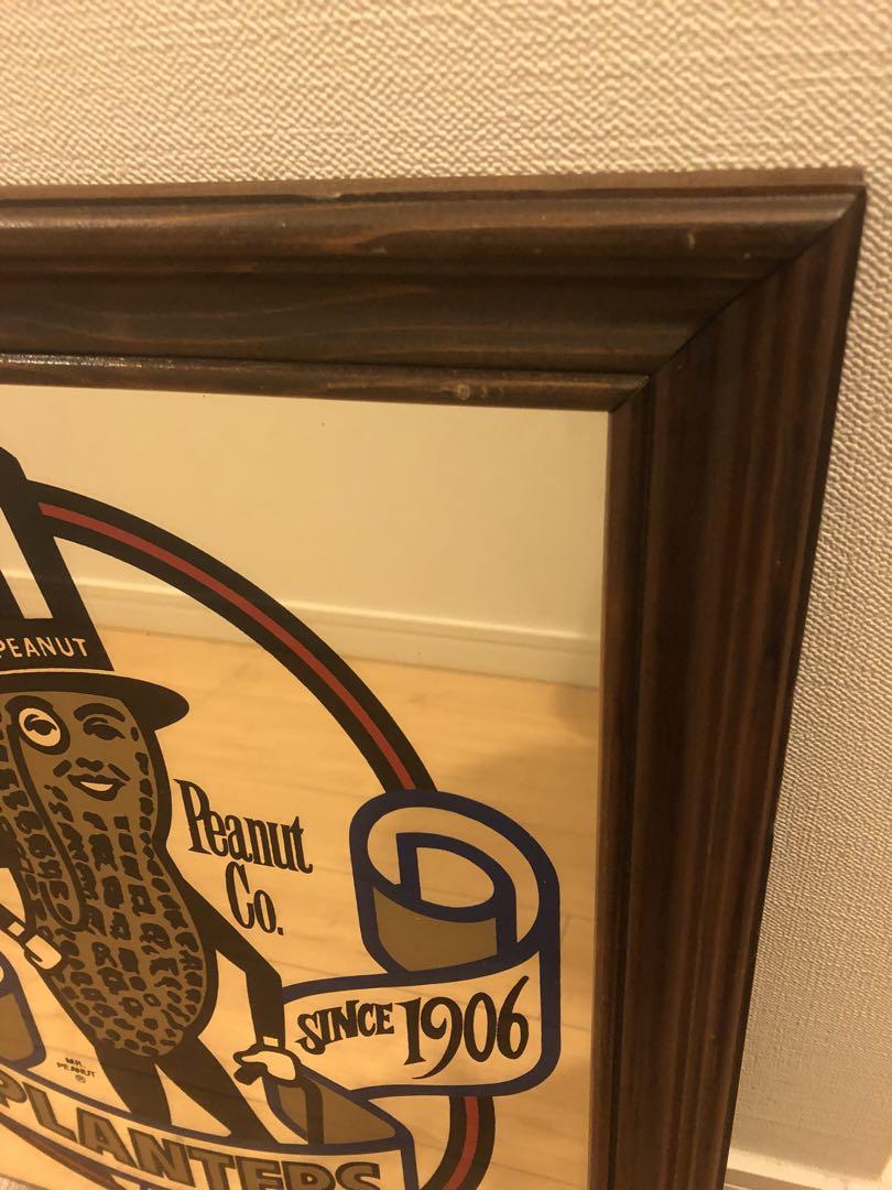 ミスターピーナッツMR PEANUT ビンテージ ミラー 鏡　パブミラー