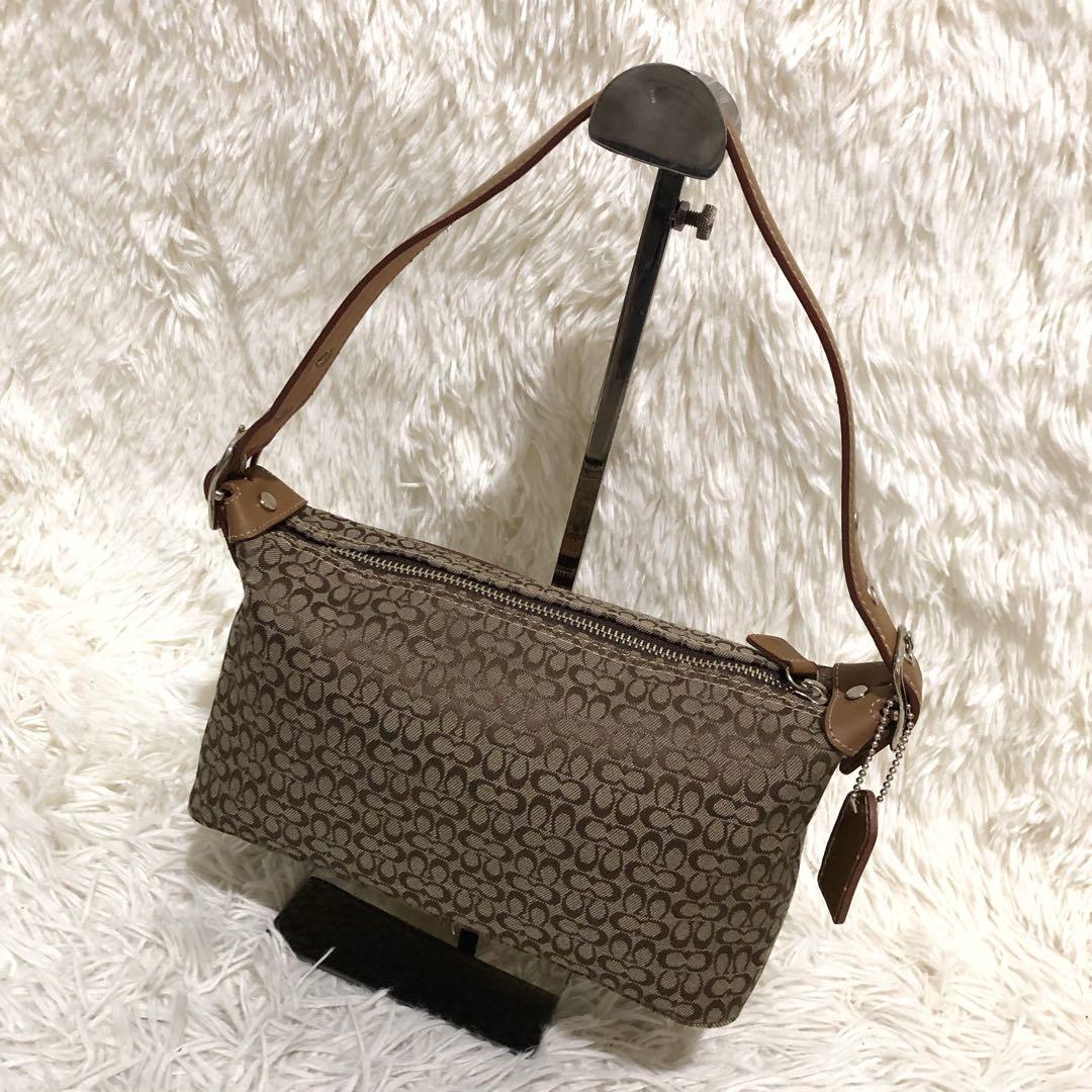 コーチ シグネチャー　ハンドバッグ ブラウン