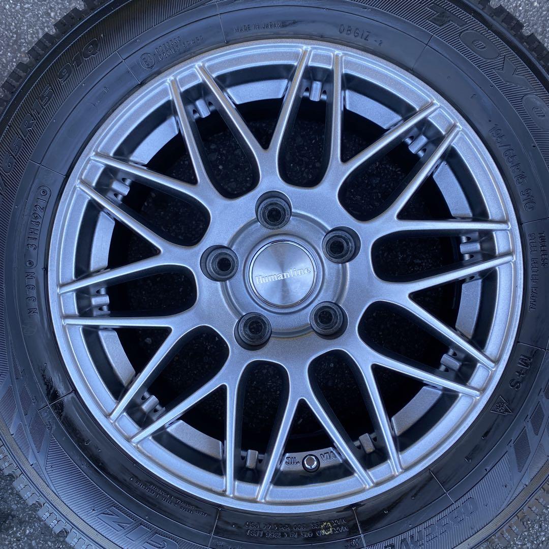溝あり‼️トーヨースタッドレスセット2021年製195/65R15プリウス等