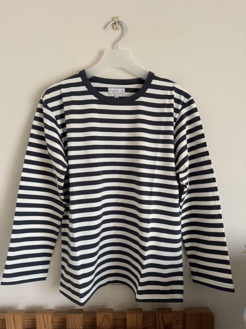 在庫処分セール 言い換え 新品】agnes b. アニエスベー☆カットソー☆長袖☆M☆グレー系 トップス