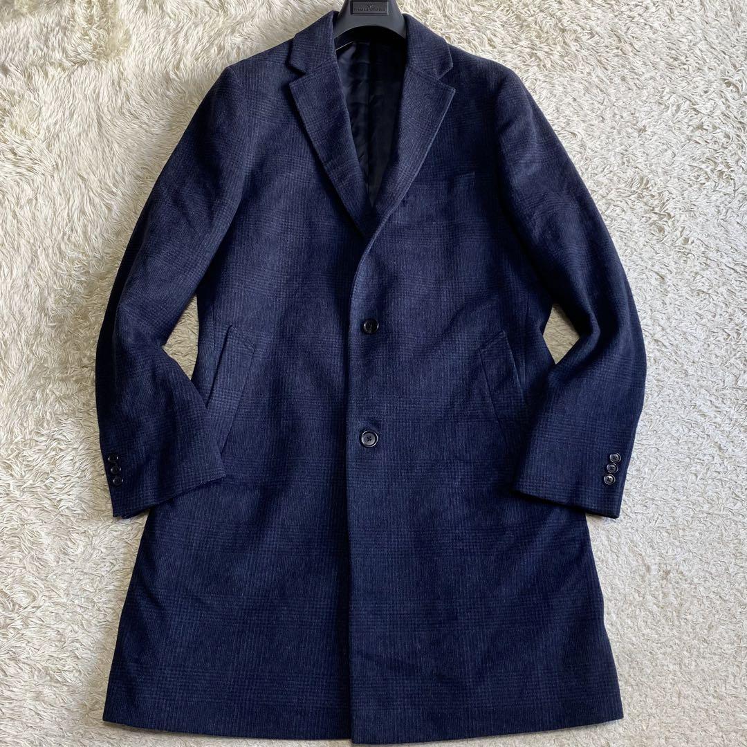 【美品/XLサイズ】ユナイテッドアローズ グレンチェック チェスターコート