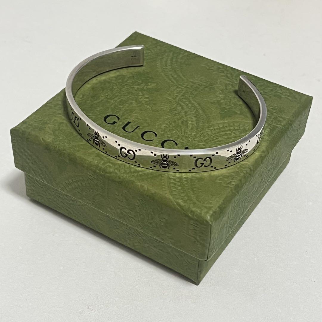 GUCCI グッチ ブレスレット バングル サイズ20 GG＆ビー 蜂