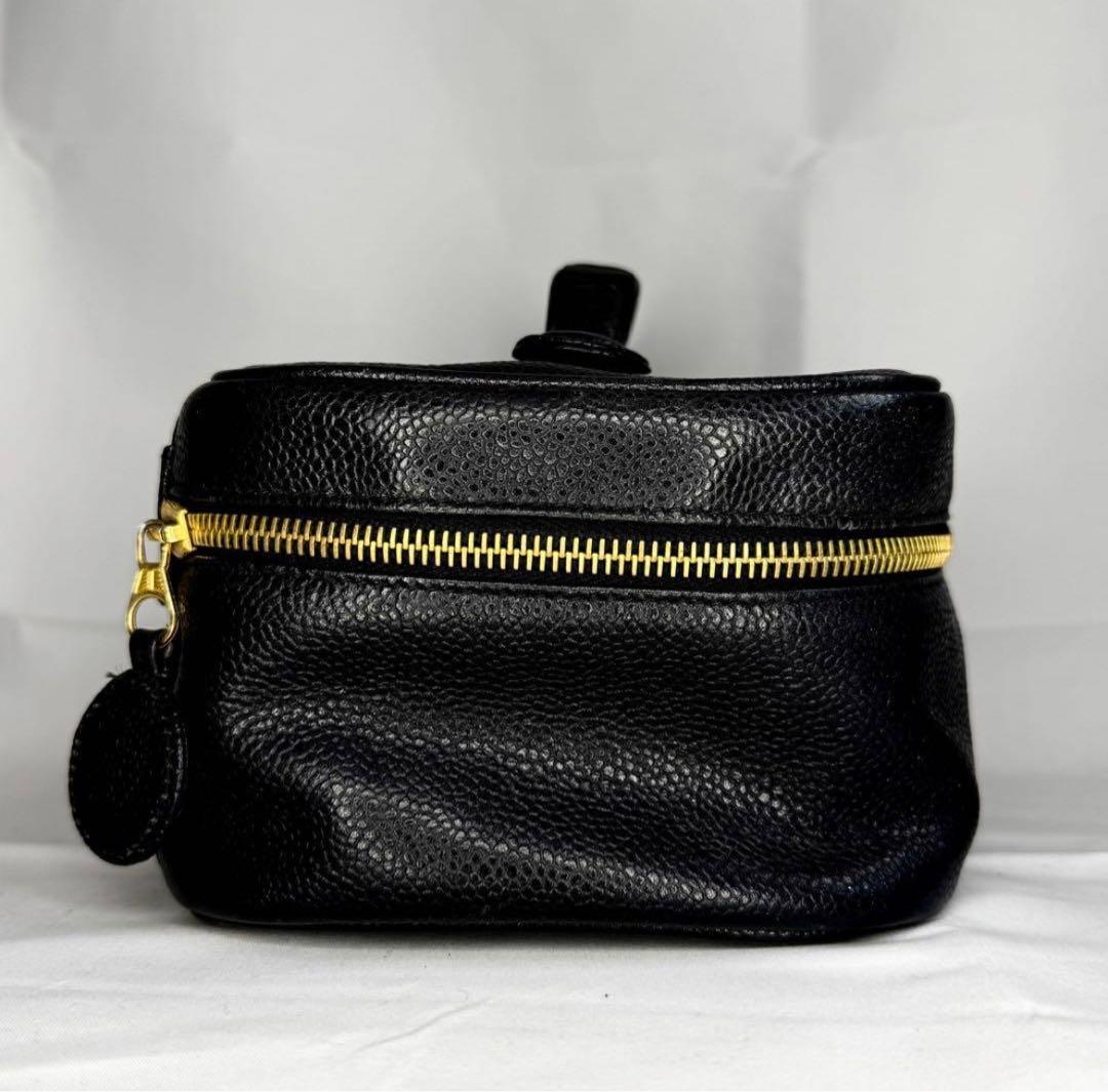 CHANELシャネル キャビアスキン バニティバッグ ココマーク ポーチ CHANELシャネル キャビアスキン バニティバッグ ココマーク ポーチ