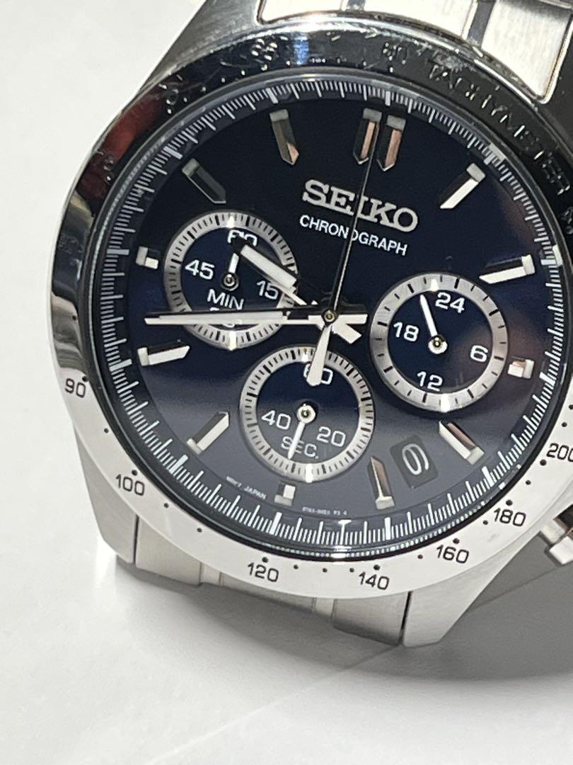 H*K様 セイコー　SEIKO SBTR 013 ネイビー　　クロノグラフ　美品