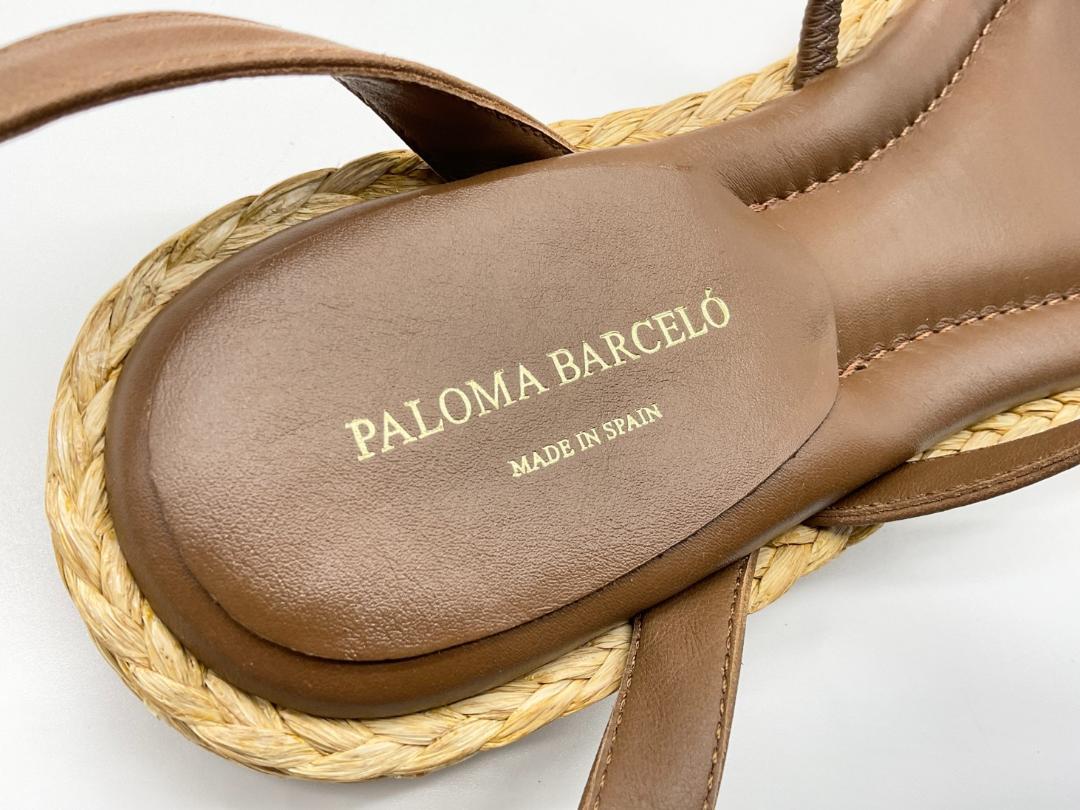 【めっちゃ変わる】 24【未使用】PALOMA BARCELO 定価44000円 フラットサンダル 靴
