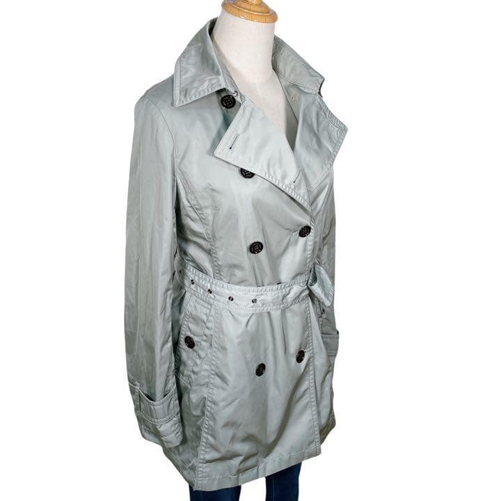 美品☆トラサルディ 上品なトレンチコート アイスグレー 取り外しライナー-
