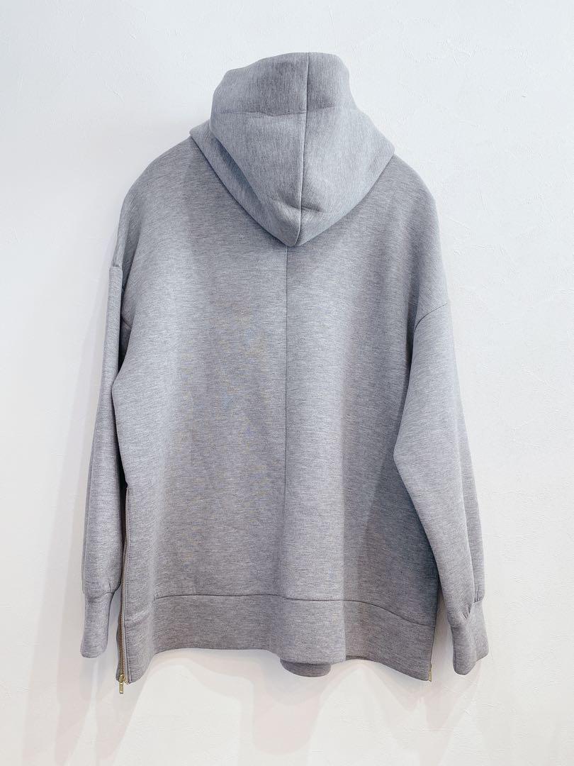 美品 Emma Taylor サイドジップダンボールニットフーディ パーカー F