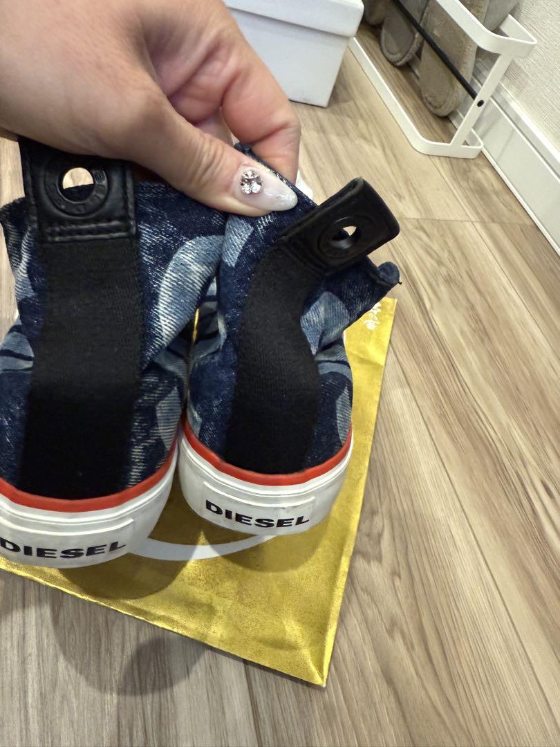 【DIESEL】ロゴ デニム ハイカット スニーカー *送料/関税込み* ディーゼル DIESEL デニム 23cm ハイカットスニーカー｜Yahoo