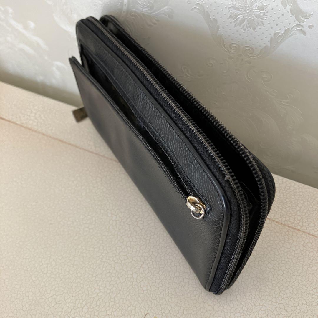 CHANEL シャネル 長財布 ラウンド ファスナー キャビアスキン