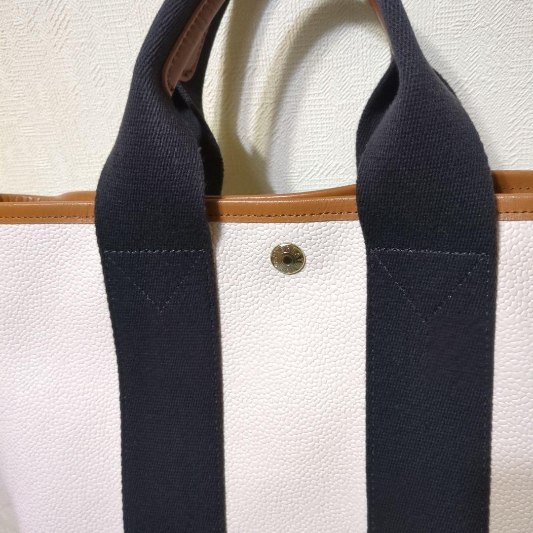 【美品】 スコッチグレイン トートバッグ クリーム M トプカピ スコッチグレイントートバッグクリームMサイズ