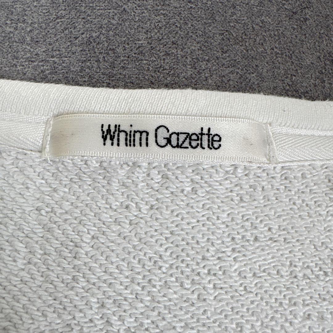 Whim Gazette スウェットVネックプルオーバー ホワイト