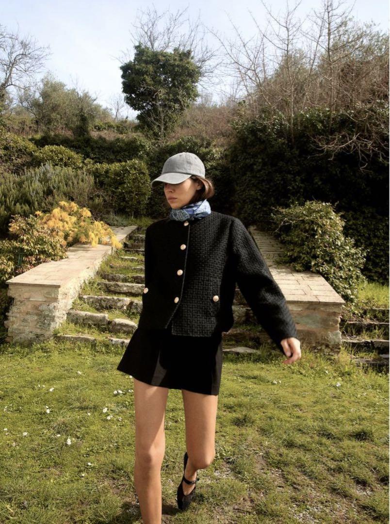 【極美品】ZARA ショートテクスチャージャケット ZARA/ショート テクスチャー ジャケット S【新品】完売品