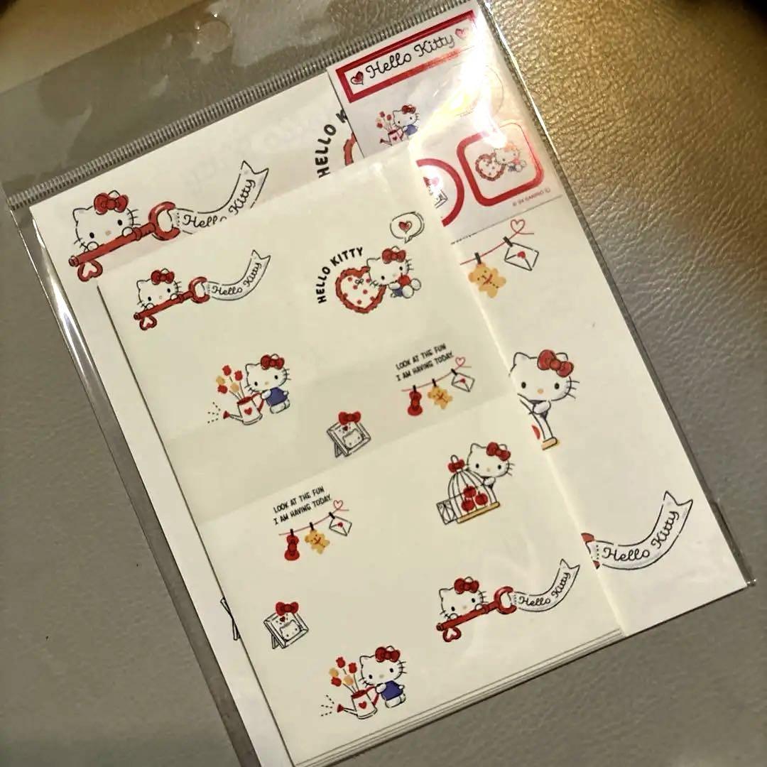 新品 ハローキティ レター メモ 付箋セット - メルカリ