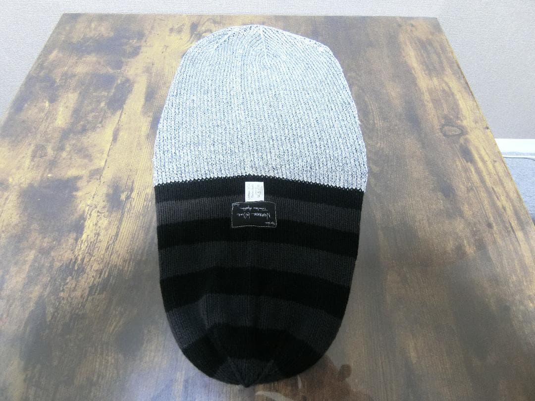 【美品】04SS ナンバーナイン バルーンニットキャップ シルバー