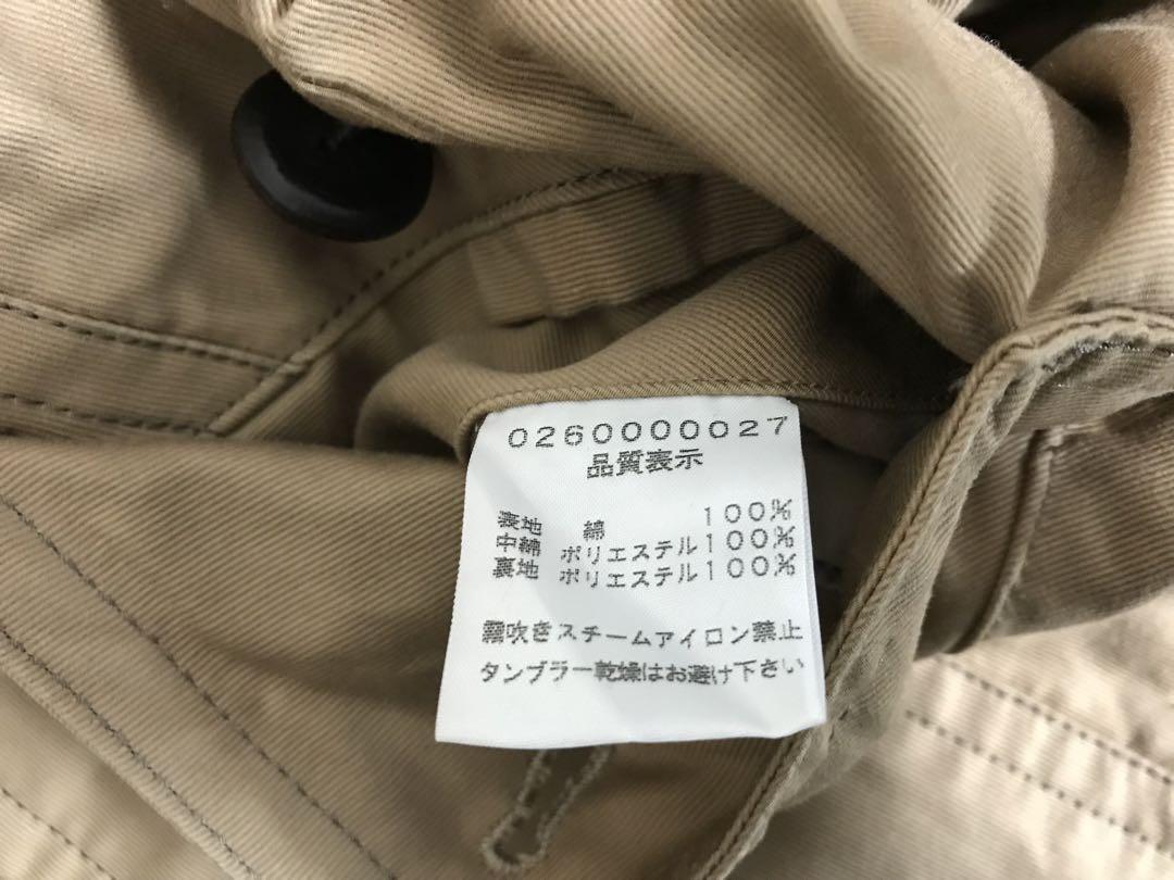 本物ゴーサンゴーイチプールオム 5351コットンロングステンカラーコートメンズL