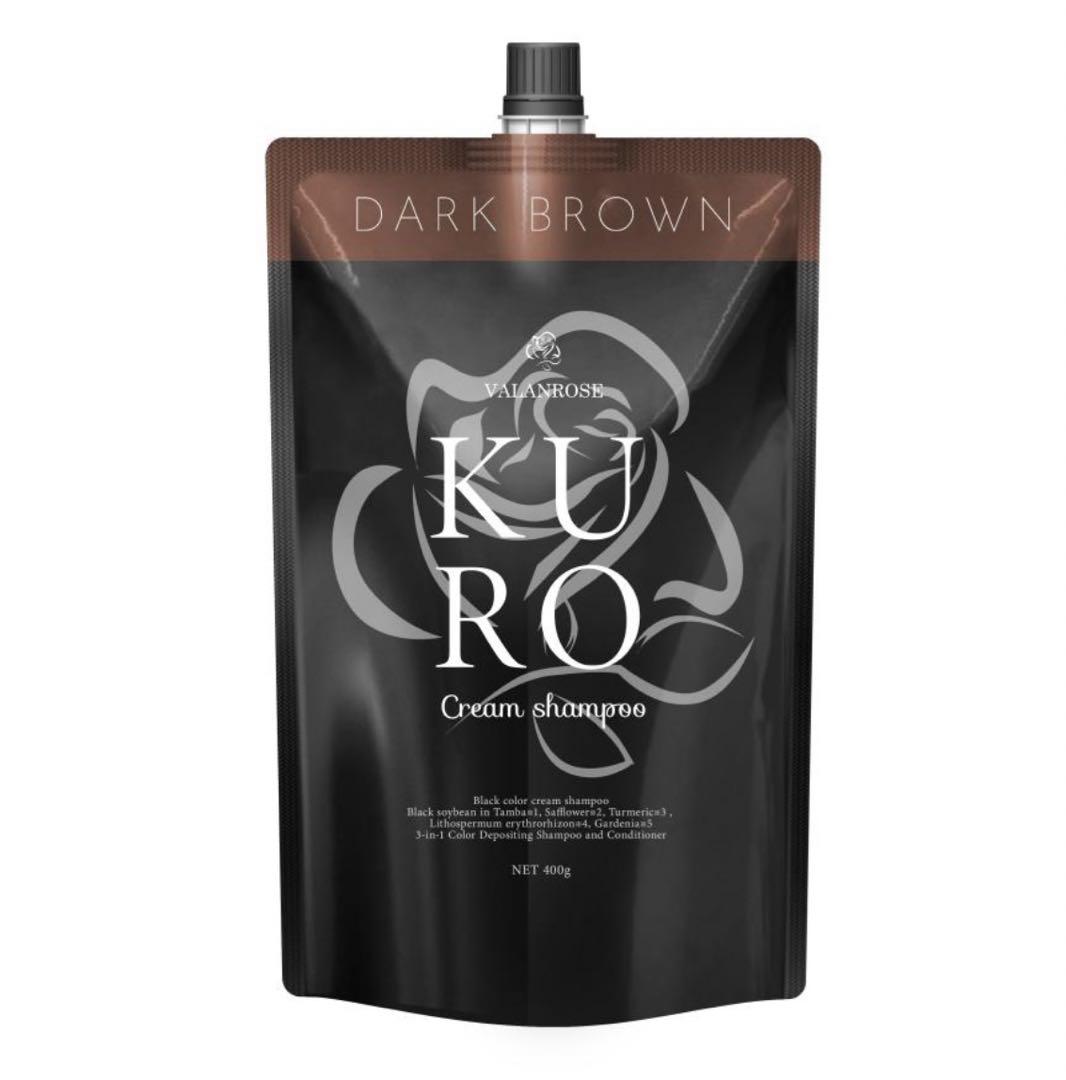 新品【ダークブラウン】バランローズ KUROクリームシャンプー 400g