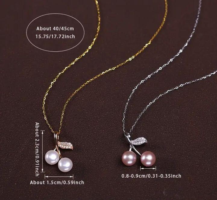 円高還元 新品☆真珠薄いピンクパールのサクランボネックレスS925シルバー アクセサリー