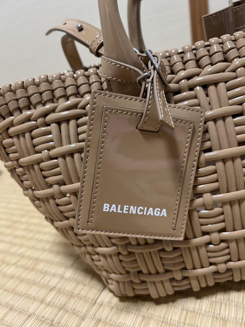 BALENCIAGAビストロ　かごバッグ　 ベージュ　2way