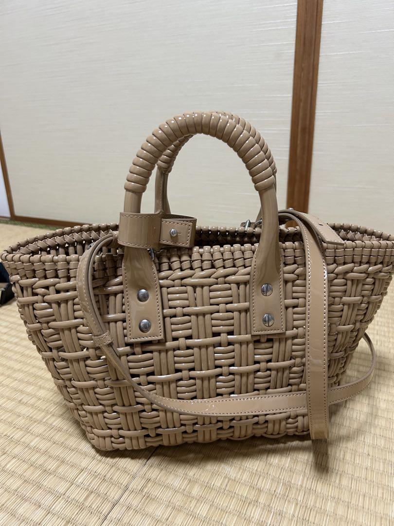BALENCIAGAビストロ　かごバッグ　 ベージュ　2way