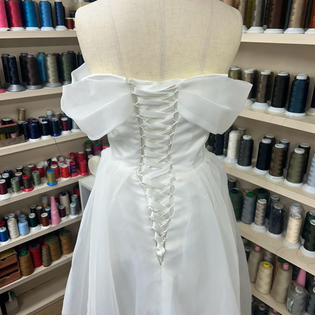 ウェディングドレス 可愛い 綺麗 エレガント リボン