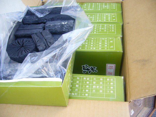 茶道クヌギ炭愛媛県産１，５キロ×６箱