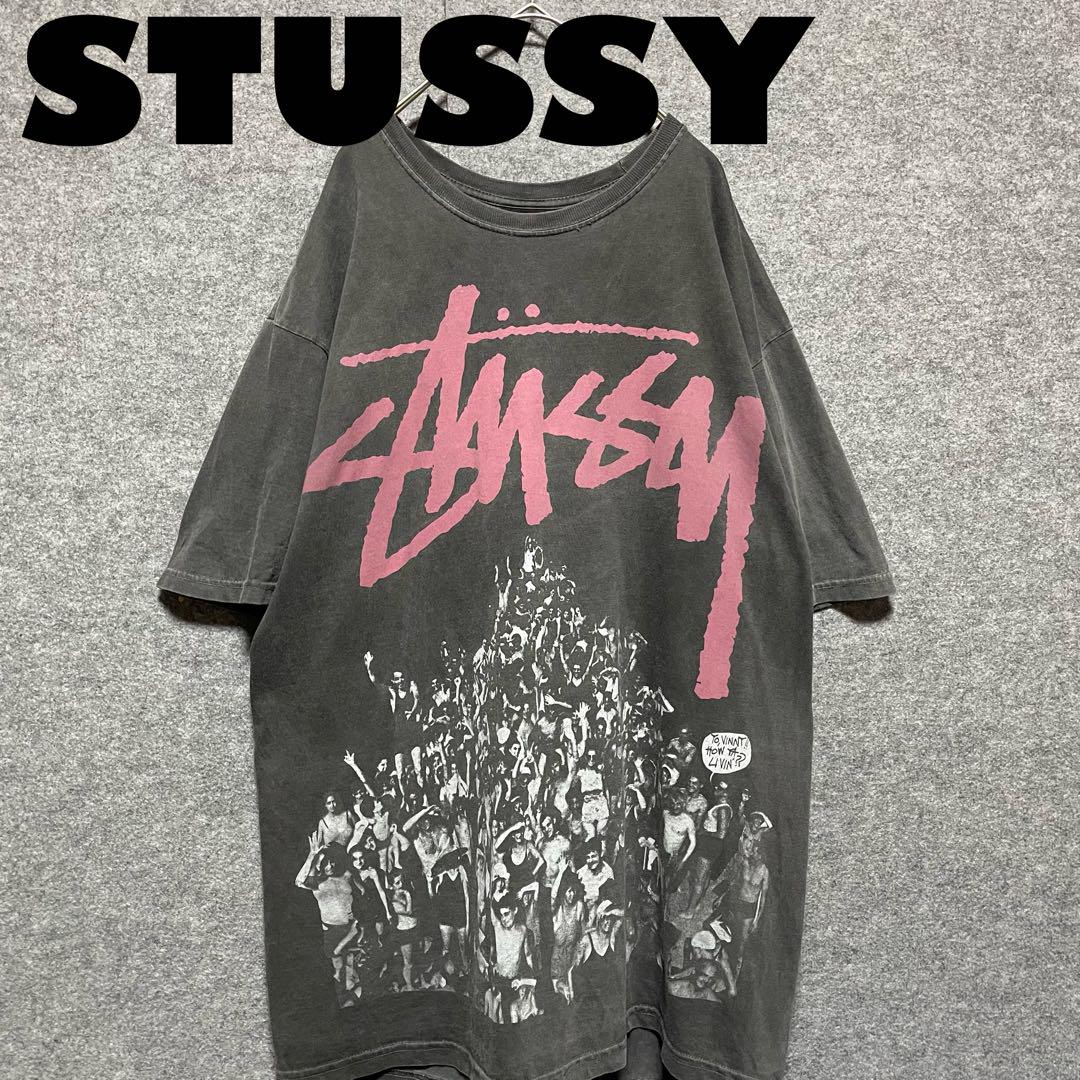 ビッグ両面プリントSTUSSY ステューシー Tシャツ デカロゴフォト