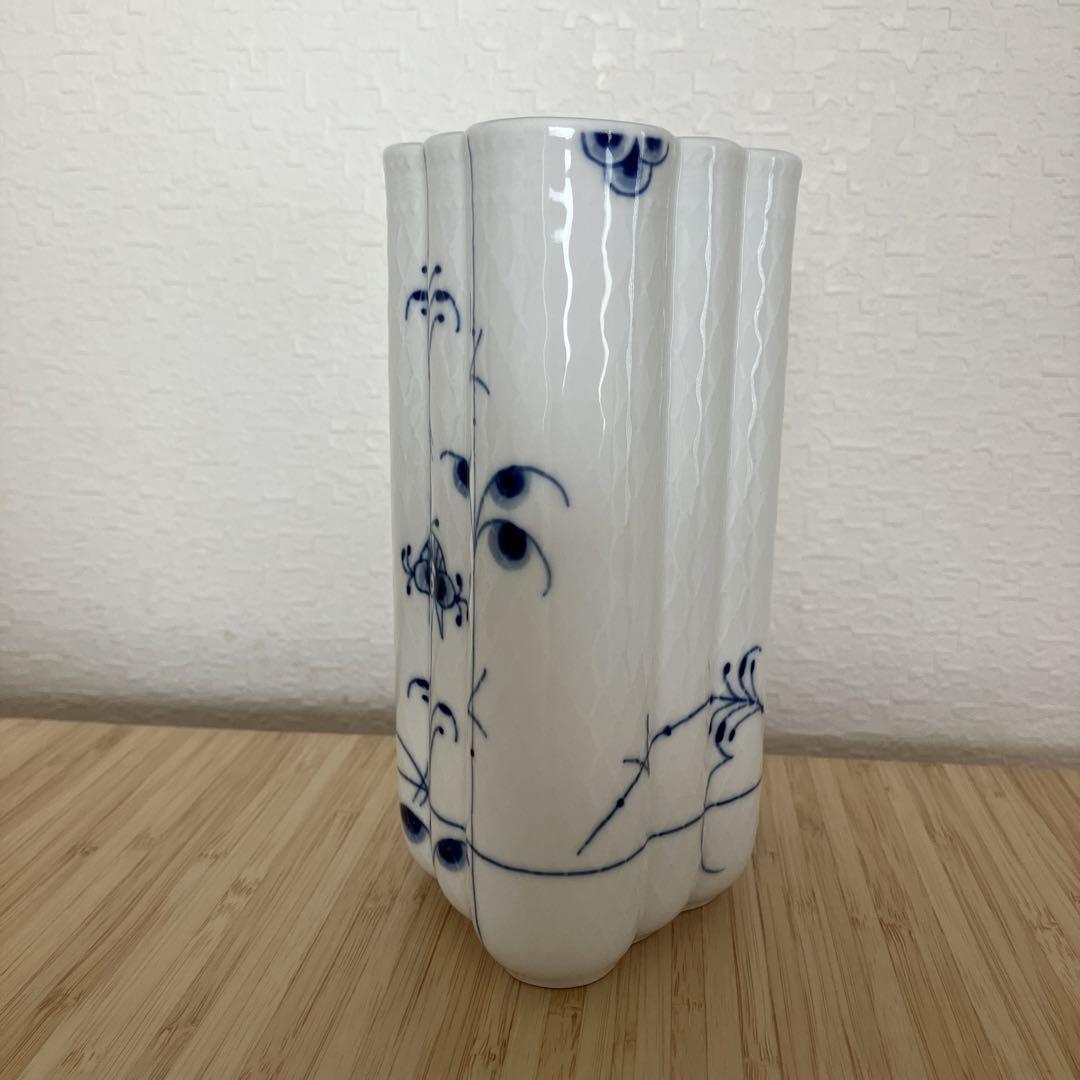 ロイヤルコペンハーゲン　ブルーパルメッテ　フラワーベース　花瓶