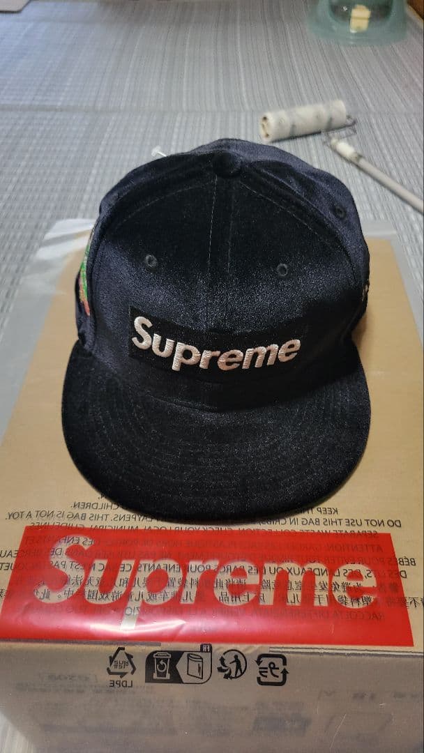 SUPREME×New Era キャップ 22AW ブラック