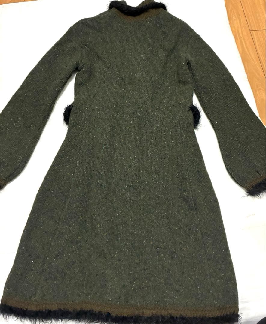 新品未使用 scervino streeニット フリンジ付きロングコートM 新品未使用 scervino streeニット フリンジ付きロングコートM