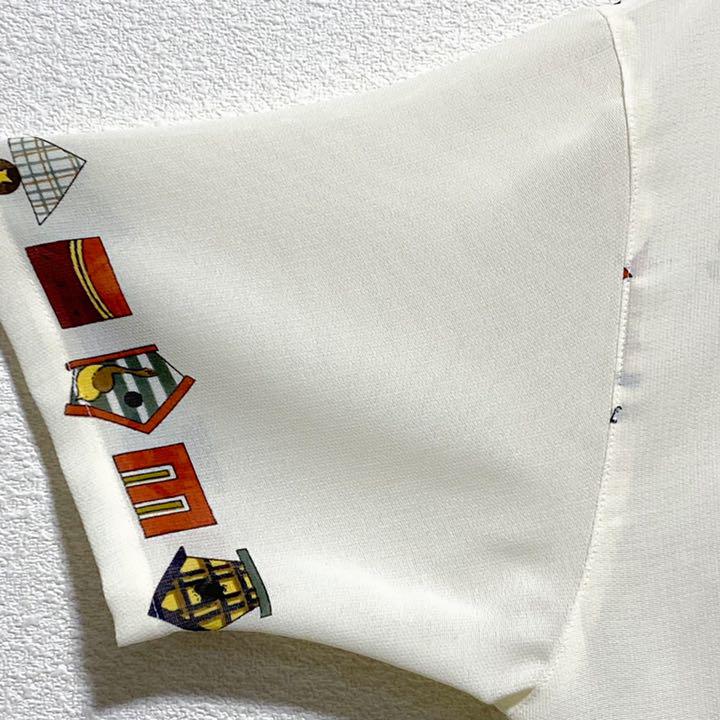 1539円 【在庫処分大特価!!】 シャツ ブラウス ’80sレトロが気分 総柄メンズライクシャツ 1539円 【在庫処分大特価!!】 シャツ ブラウス ’80sレトロが気分 総柄メンズライクシャツ