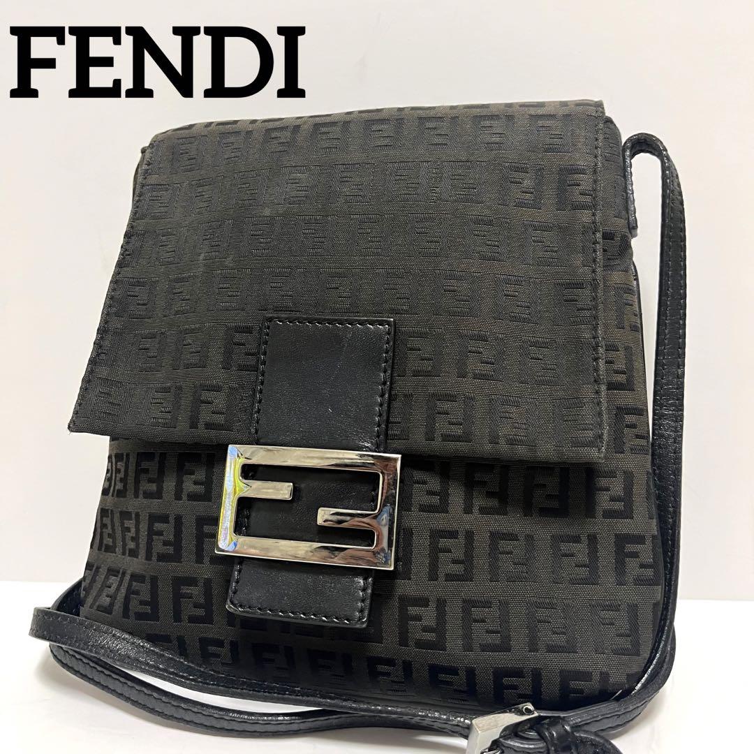 フェンディ マンマバケット ショルダーバッグ ズッキーノ FF レザー FENDI - 極 美品 FENDI フェンディ マンマバケット ズッキーノ