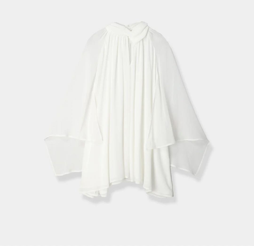laubeblanc Cape sleeve Chiffon Blouse ⋈﻿
