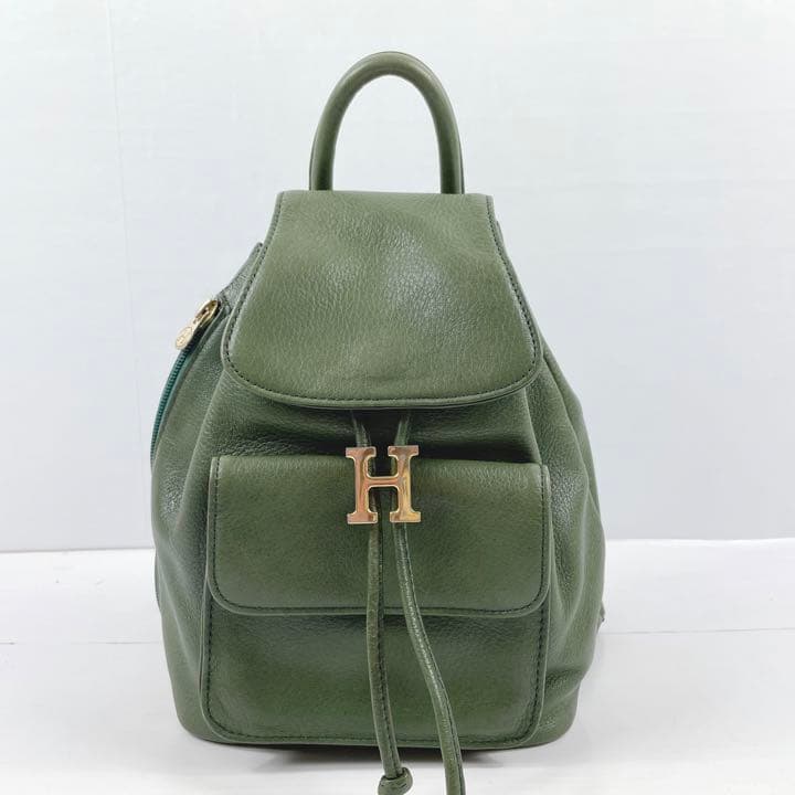 1889【HIROFU】ミニリュック Hロゴ金具 巾着型 バックパック