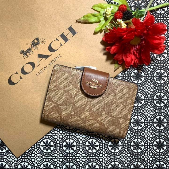COACH コーチ ベージュ ブラウン ベルト ロゴ