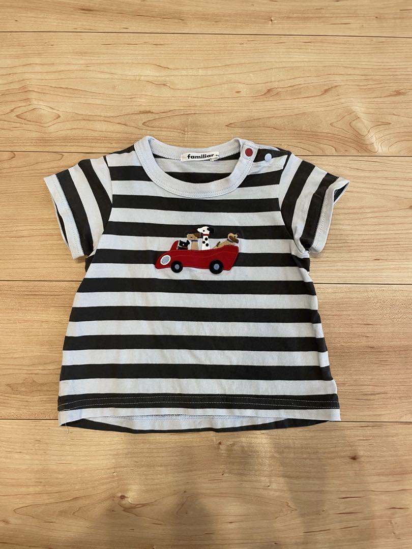 familiar ストライプ柄 Tシャツ 80cm - メルカリ